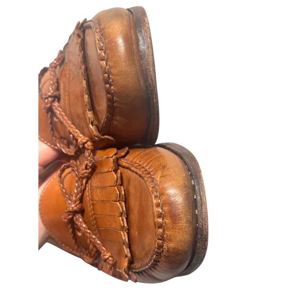 Allen Edmonds Woodstock Loafers Mens 10D Brown Leather Kiltie Tassel Detail - Picture 7 of 14